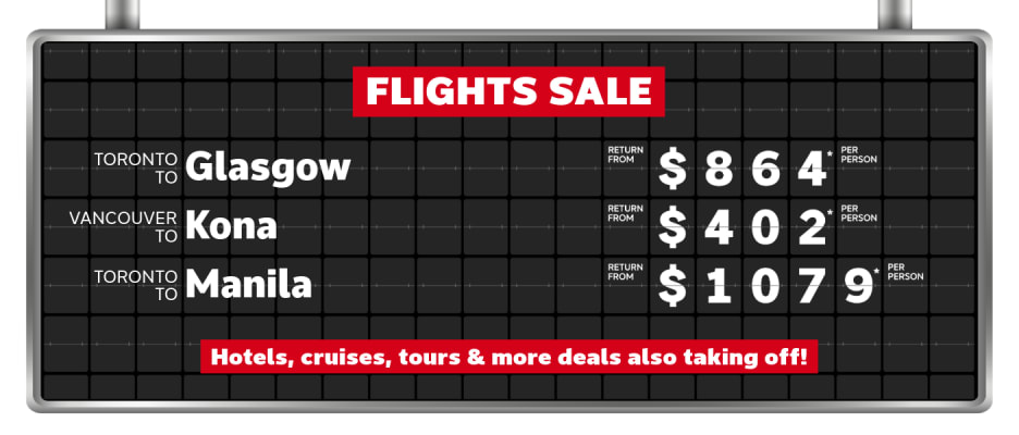 Flights Sale - Jan 12-19