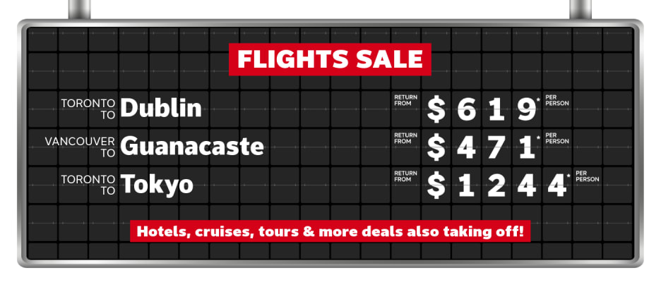 Flights Sale - Jan 19-26