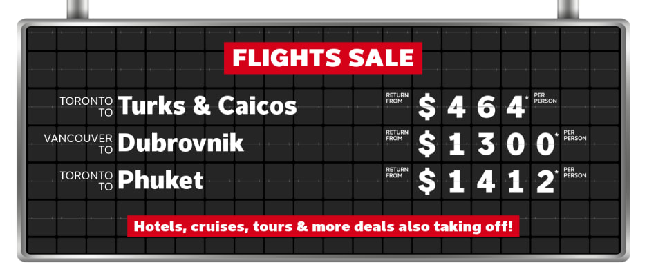 Flights Sale - Jan 26-Feb 2
