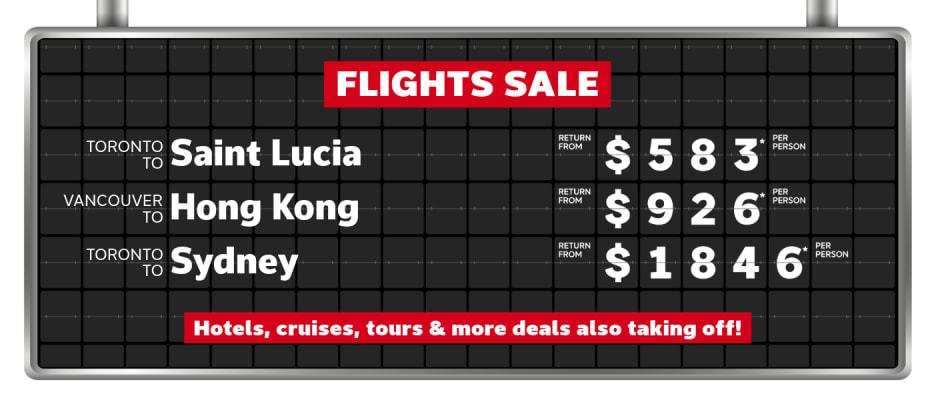 Flights Sale - Jan 5-12