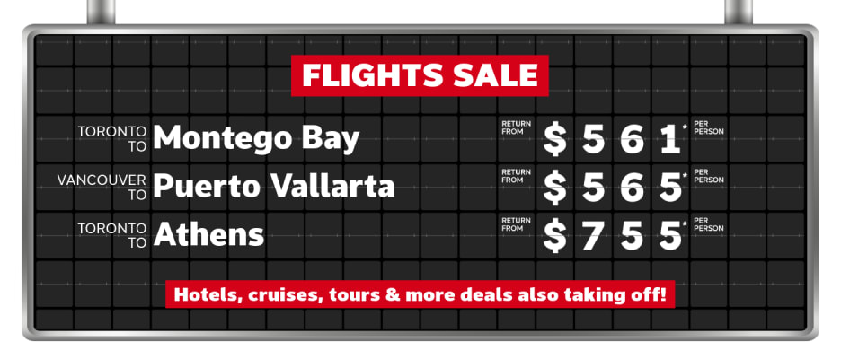 Flights Sale - Jul 13-20