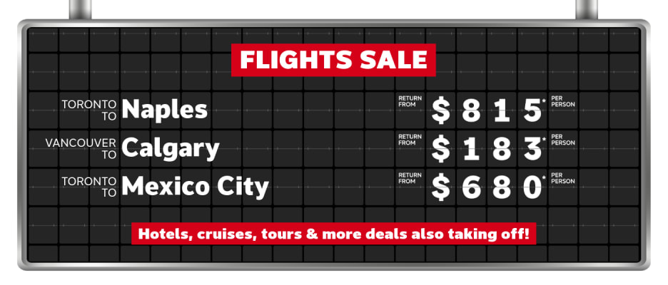 Flights Sale | July 6-13, 2026