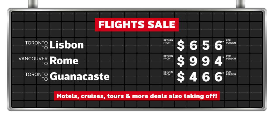 Flights Sale - June 29-July 6