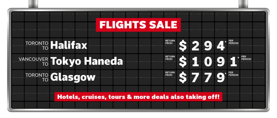 Flights Sale | Mar 23-30, 2026