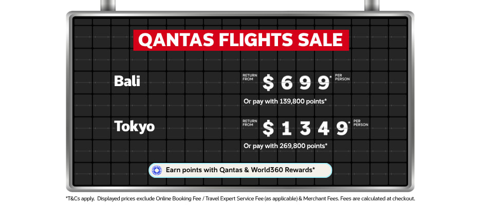 qantas flights sale bali and tokyo