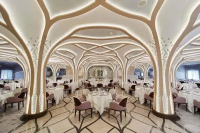 A work of art: Compass Rose restaurant luxury cruise
