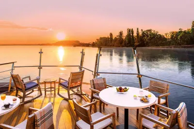 Luxury river cruise deck dining