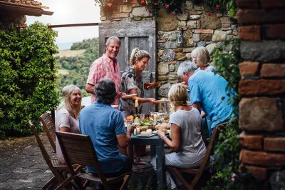 Family Dining in Mallorca centuries-old bodega