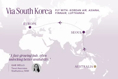 South Korea Flight Routes