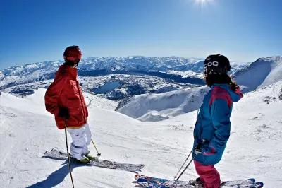 The Remarkables offer stunning views from its sun filled slopes. Image: Tony Harrington