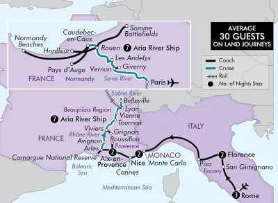 24-Day Italy French Riviera & Provence. Images courtesy of APT.