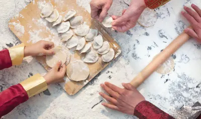 Dumpling making class with APT River Cruising