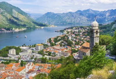 This image: Part of a wider World Heritage Site, Kotor is located in a secluded part of the Gulf of Kotor, Montenegro.