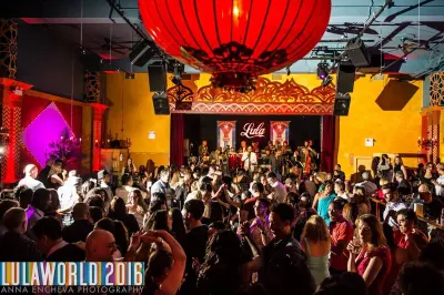 Colourful dancers at Lula Bar, Toronto