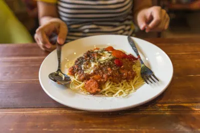 Pasta in Bologna, Italy
