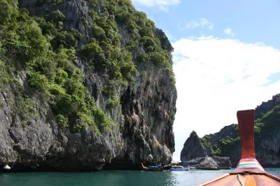 Boat prow in turquoise waters