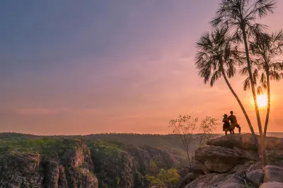 Sun rising over Nitmiluk, NT (Image Credit: Tourism NT/Mark Fitzpatrick)