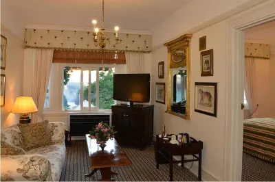 Glimpses of the Victoria Falls from hotel room window