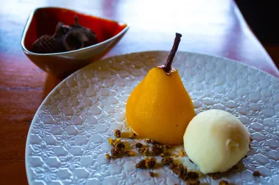 Typical a la carte dinner course on board. Image courtesy of Star Clippers.