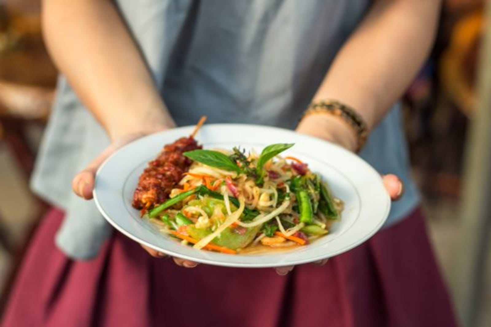 A plate of Khmer cuisine in Phnom Penh