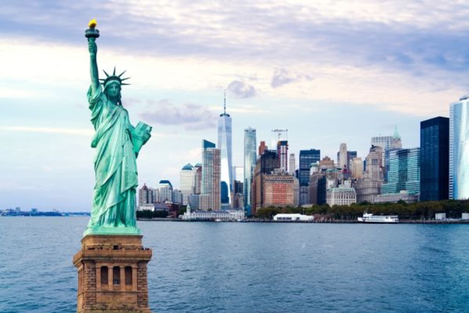 Statue of Liberty with New York City in the background
