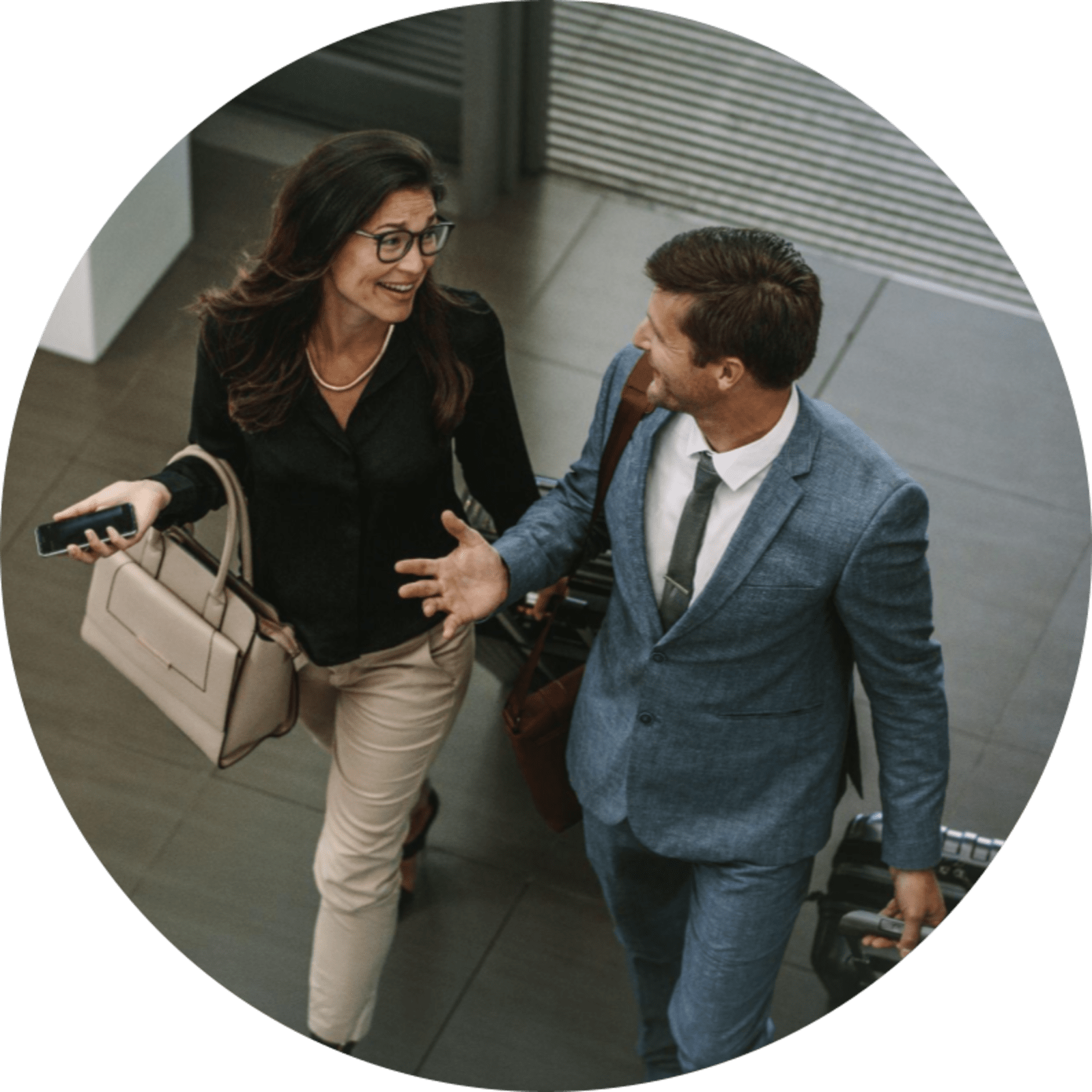 Business people walking