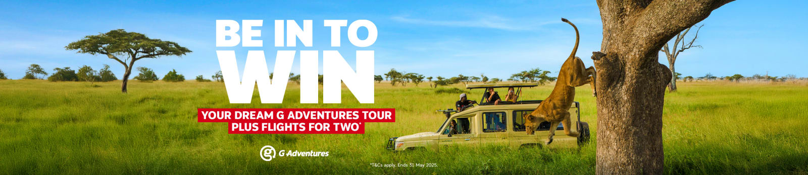 Be in to win your dream G Adventures tour plus flights for two