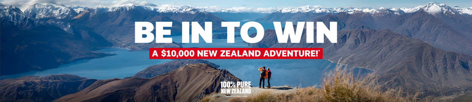 Be in to win a $10,000 New Zealand Adventure