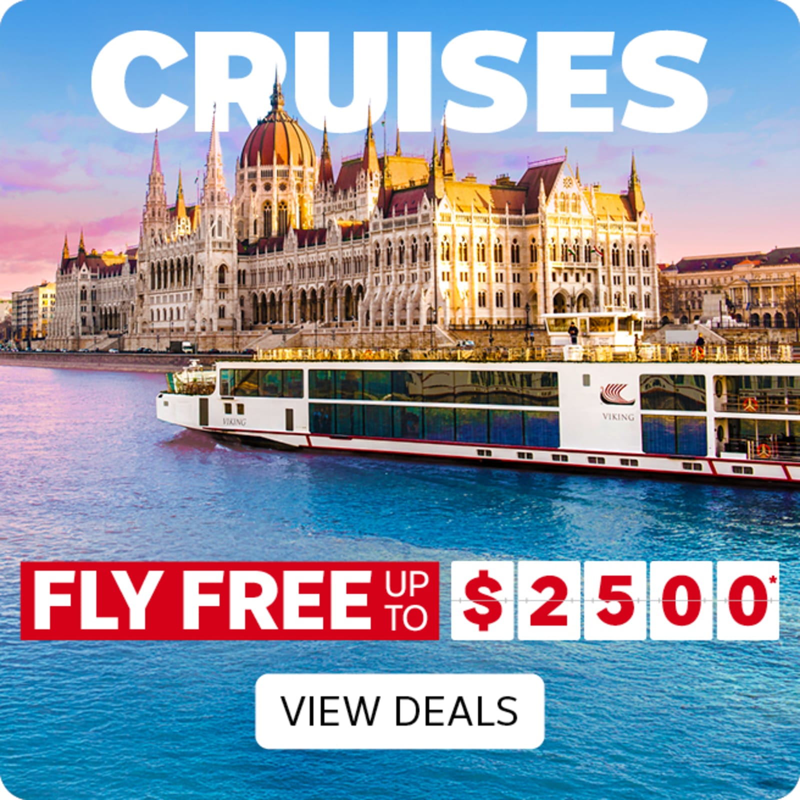 Cruises - fly free up to $2,500* | view deals. River cruise ship sailing past the Hungarian Parliament Building
