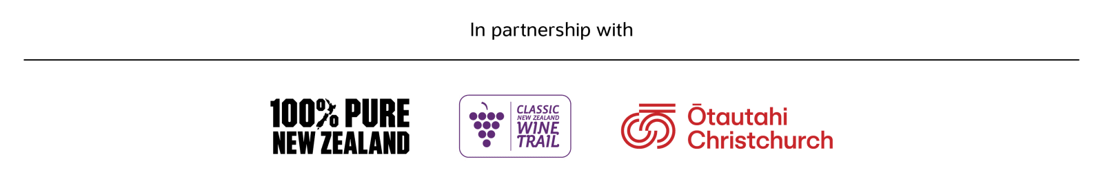 In partnership with | 100% Pure New Zealand, Classic New Zealand Wine Trail, Otautahi Christchurch