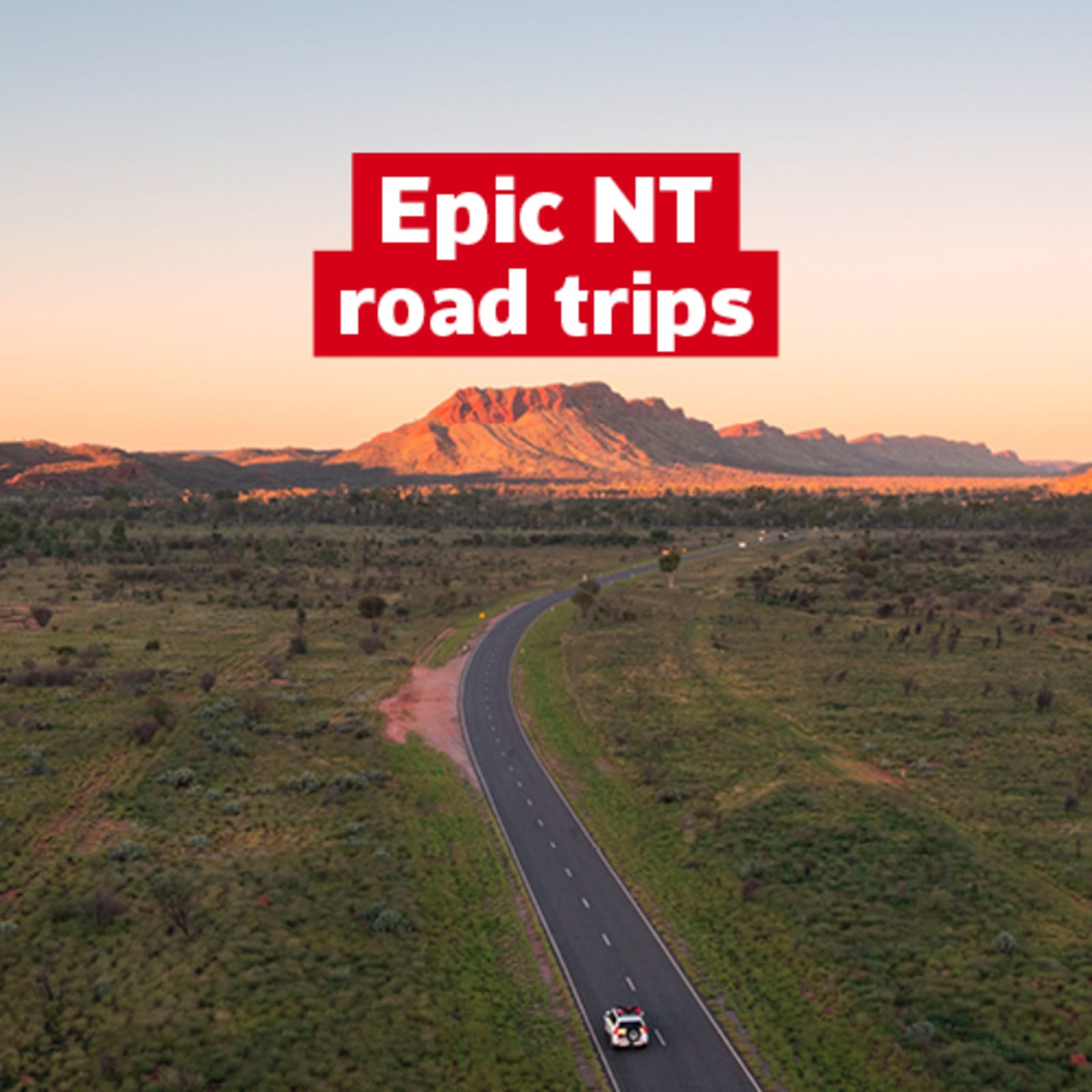 Epic NT Road Trips - long stretch of road through the Australian Outback