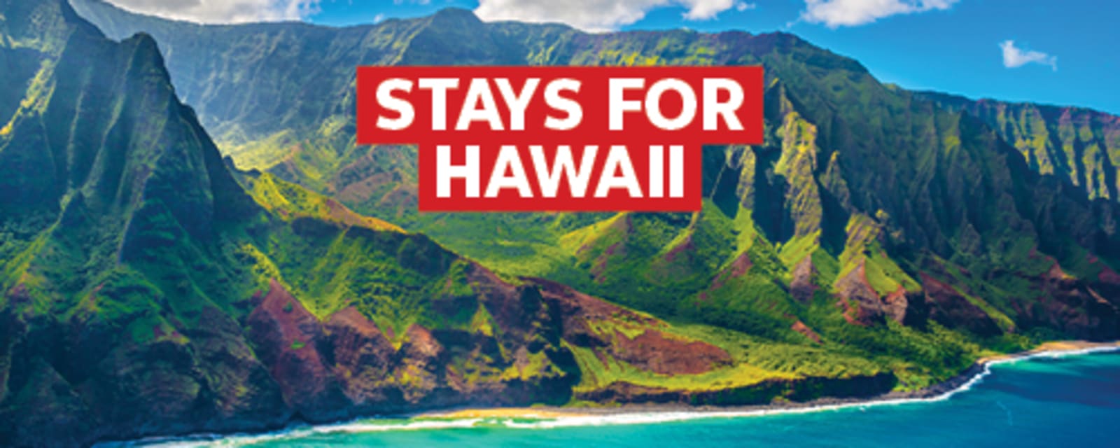 Stays for Hawaii - coast of Hawaii on a sunny day