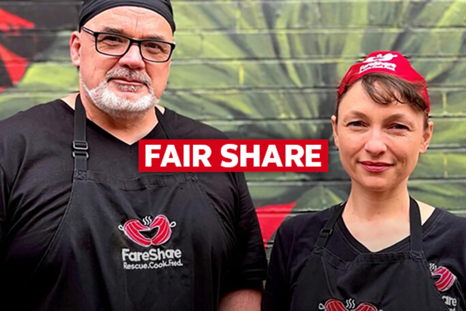 Fair Share | two fair share staff wearing aprons