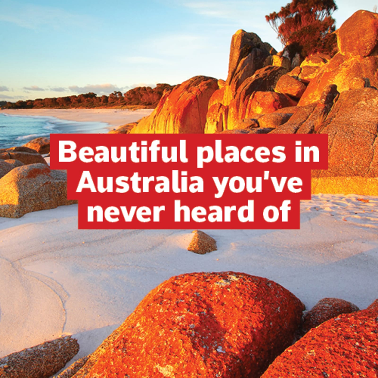 Red rocks along a beach in Australia featuring beautiful places in Australia you've never heard of