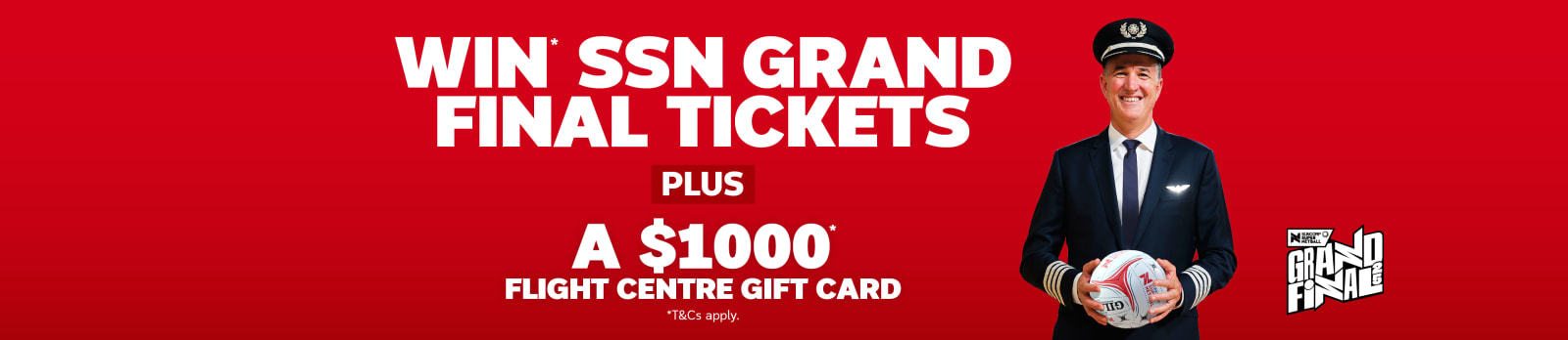 Win* SSN Grand Final Tickets - plus a $1,000* Flight Centre Gift Card