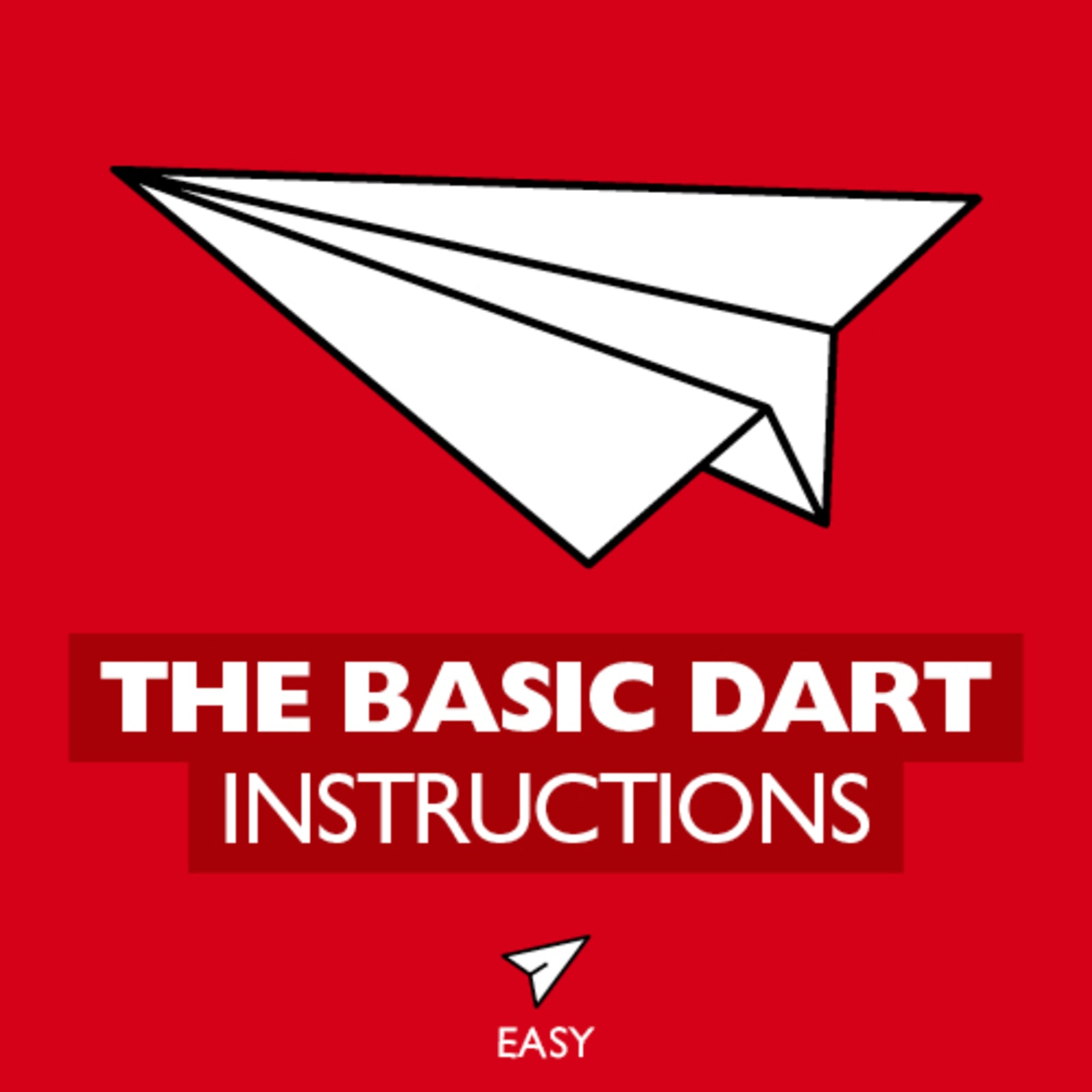 The basic dart instructions - Easy. Icon of a paper aeroplane