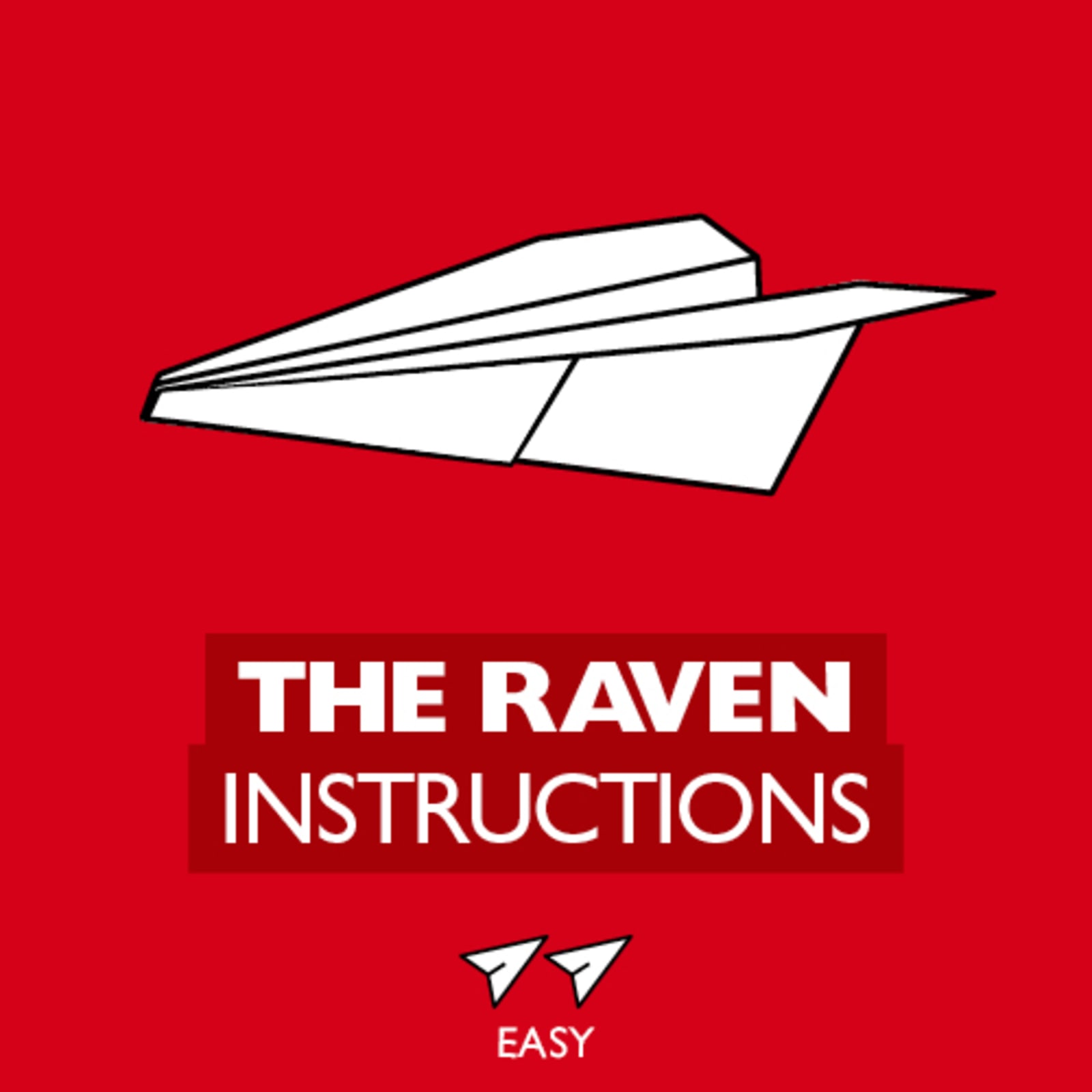 The raven instructions - icon of a paper aeroplane