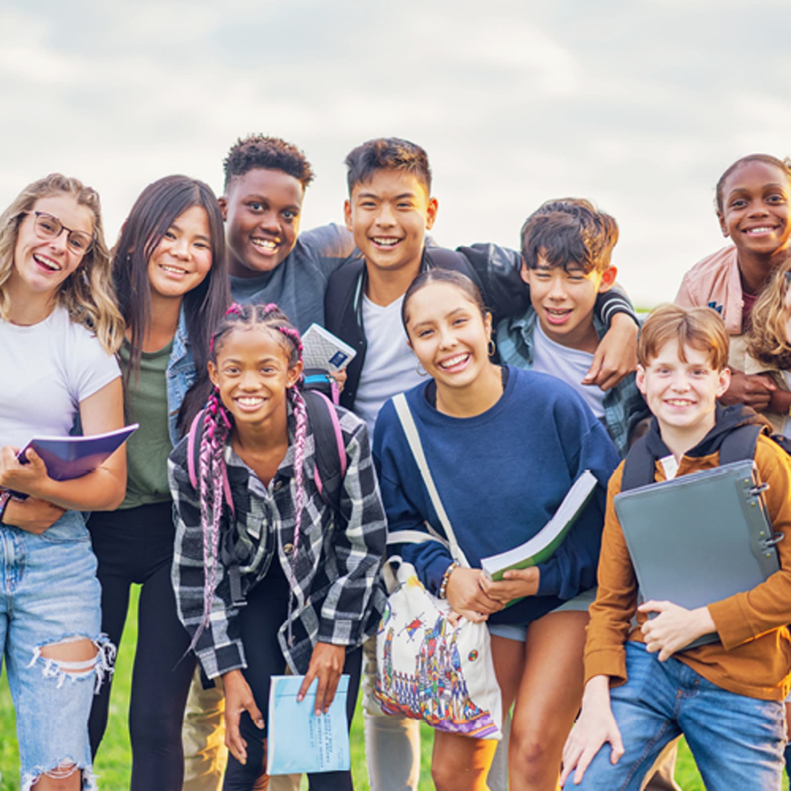 Group of school kids