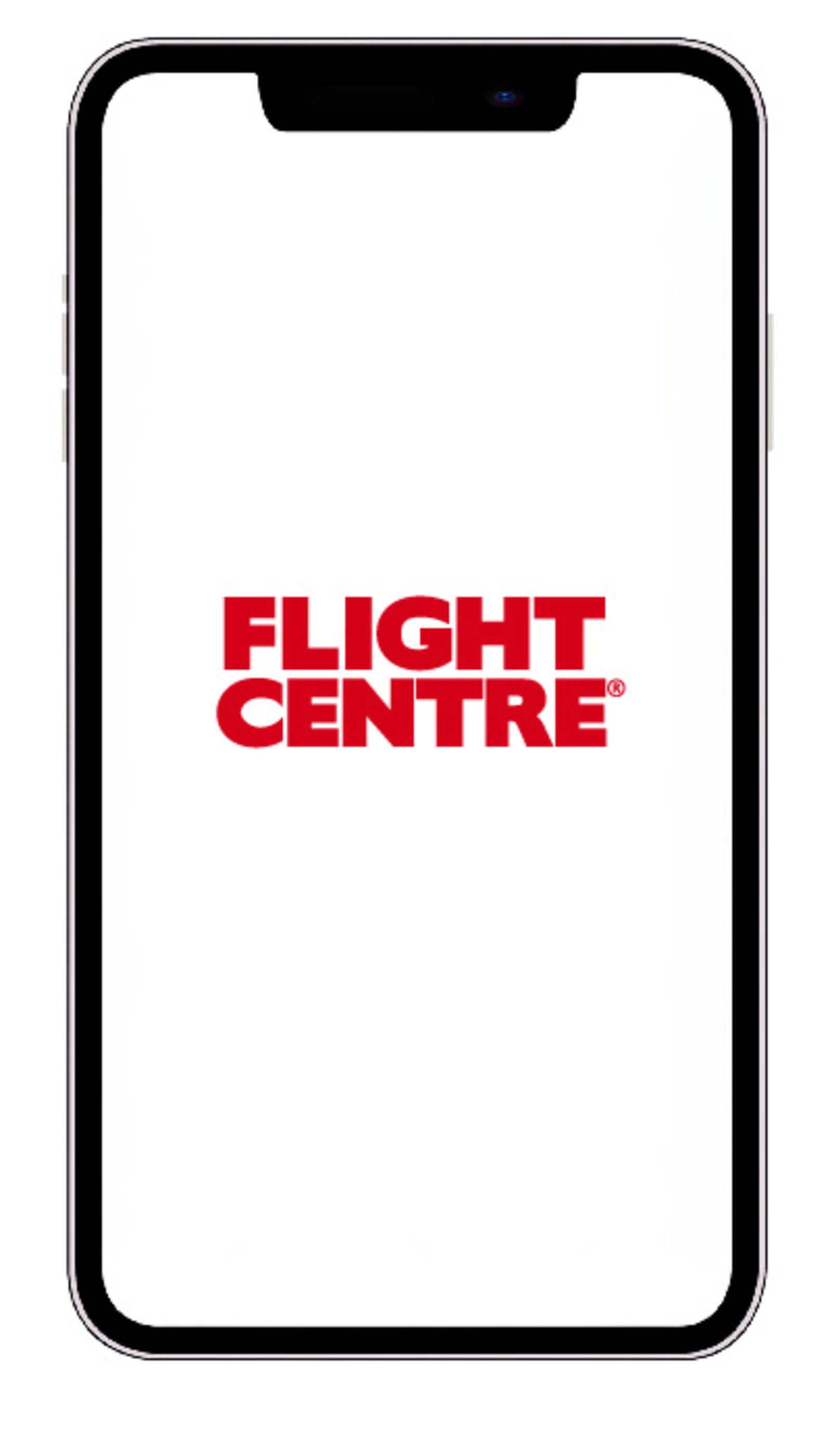 Flight Centre logo inside phone
