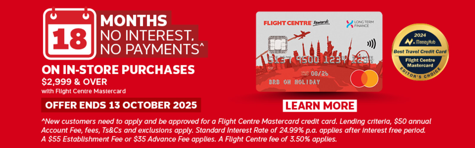 Flight Centre Mastercard Offer