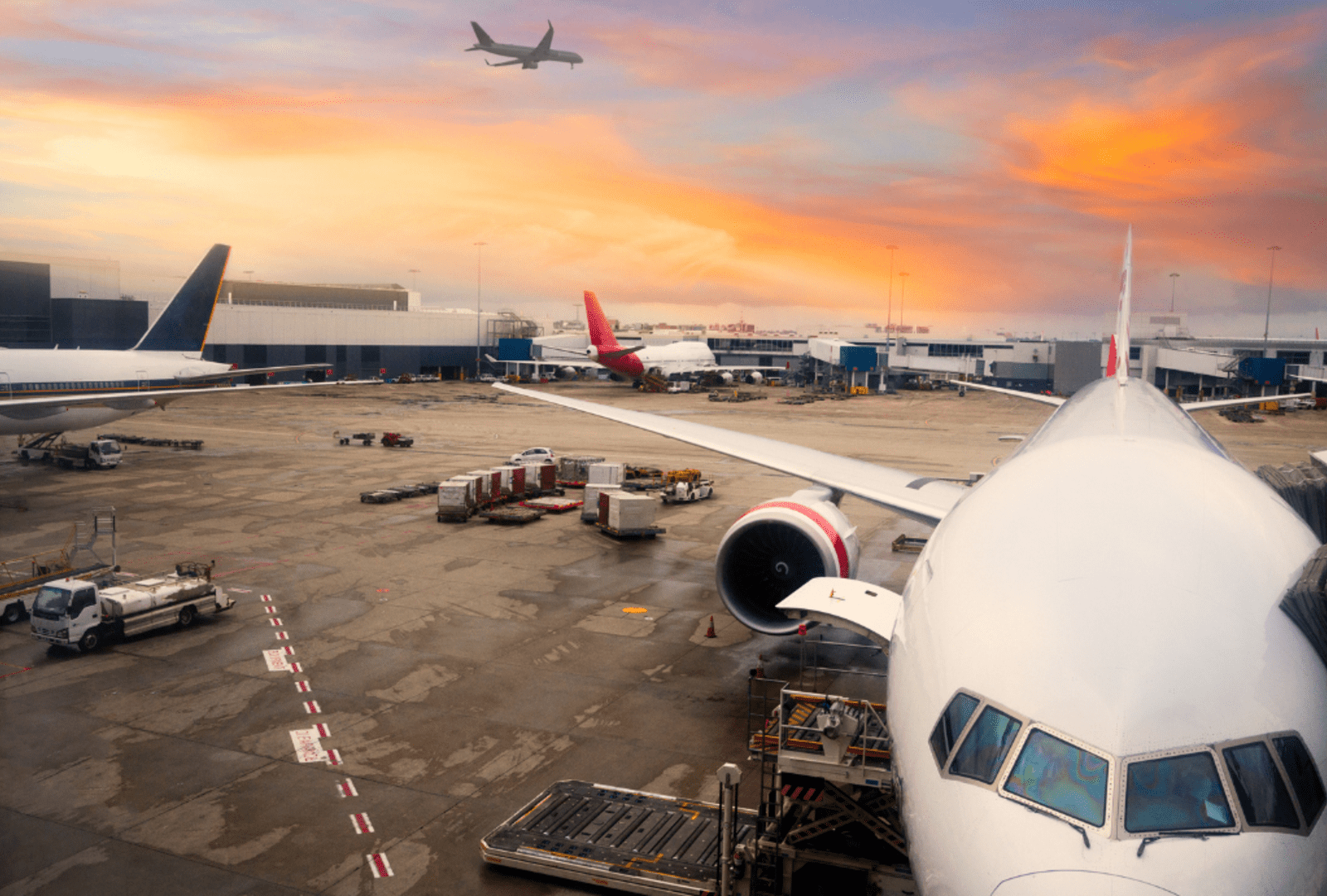 Airplane parked at Sydney International Airport