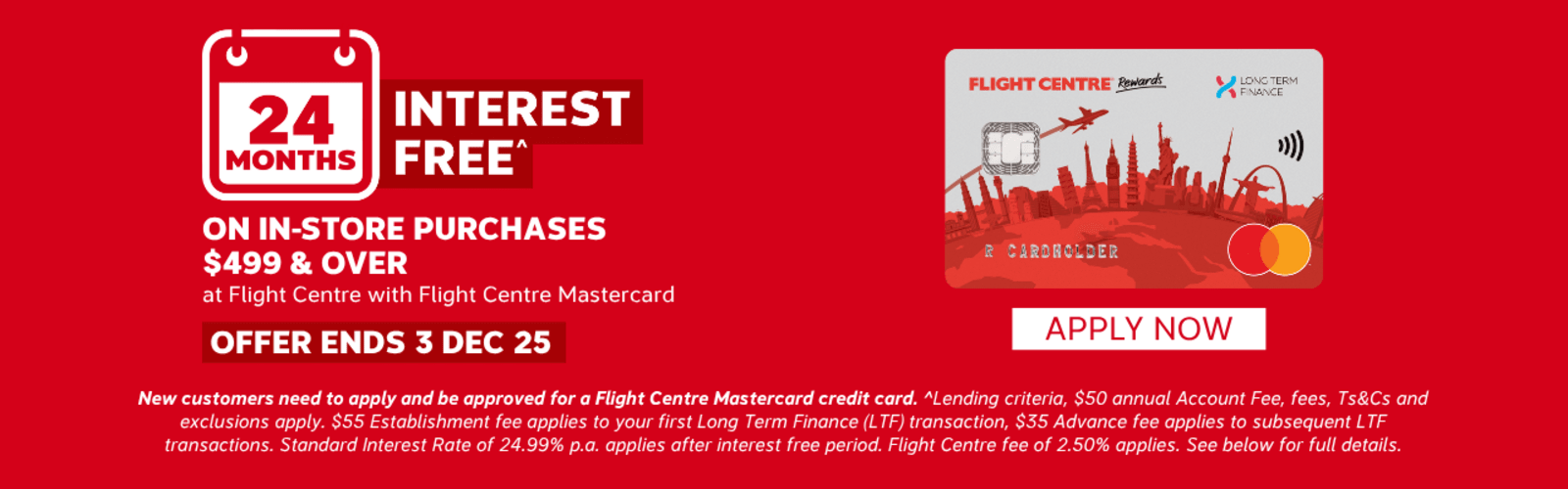 Flight Centre Mastercard Offer