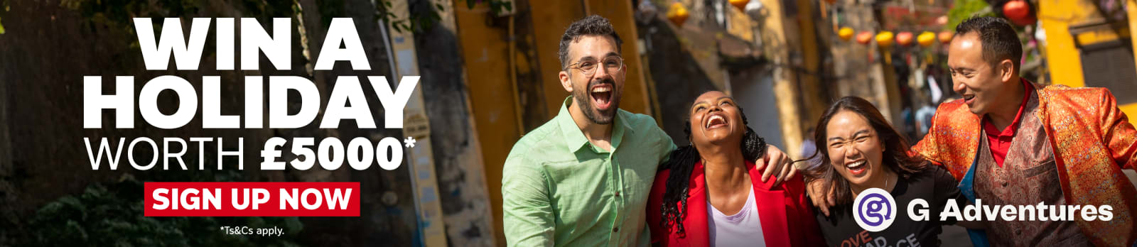 Win a holiday worth £5,000* | sign up now