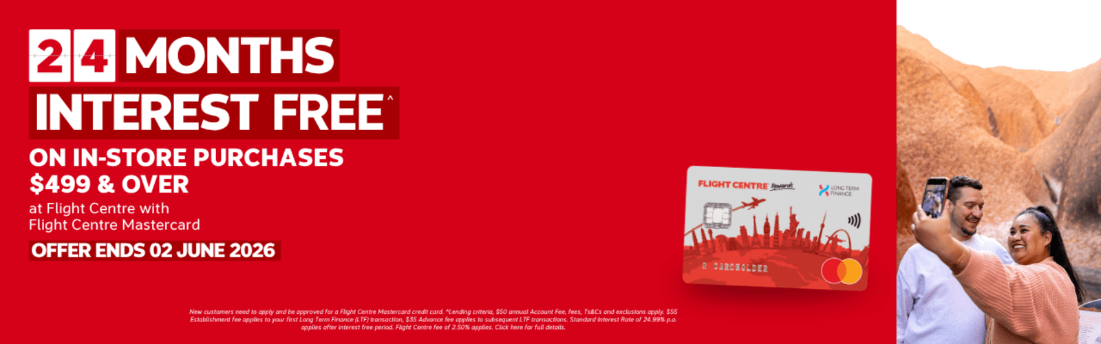 24 months Interest Free - Flight Centre Mastercard