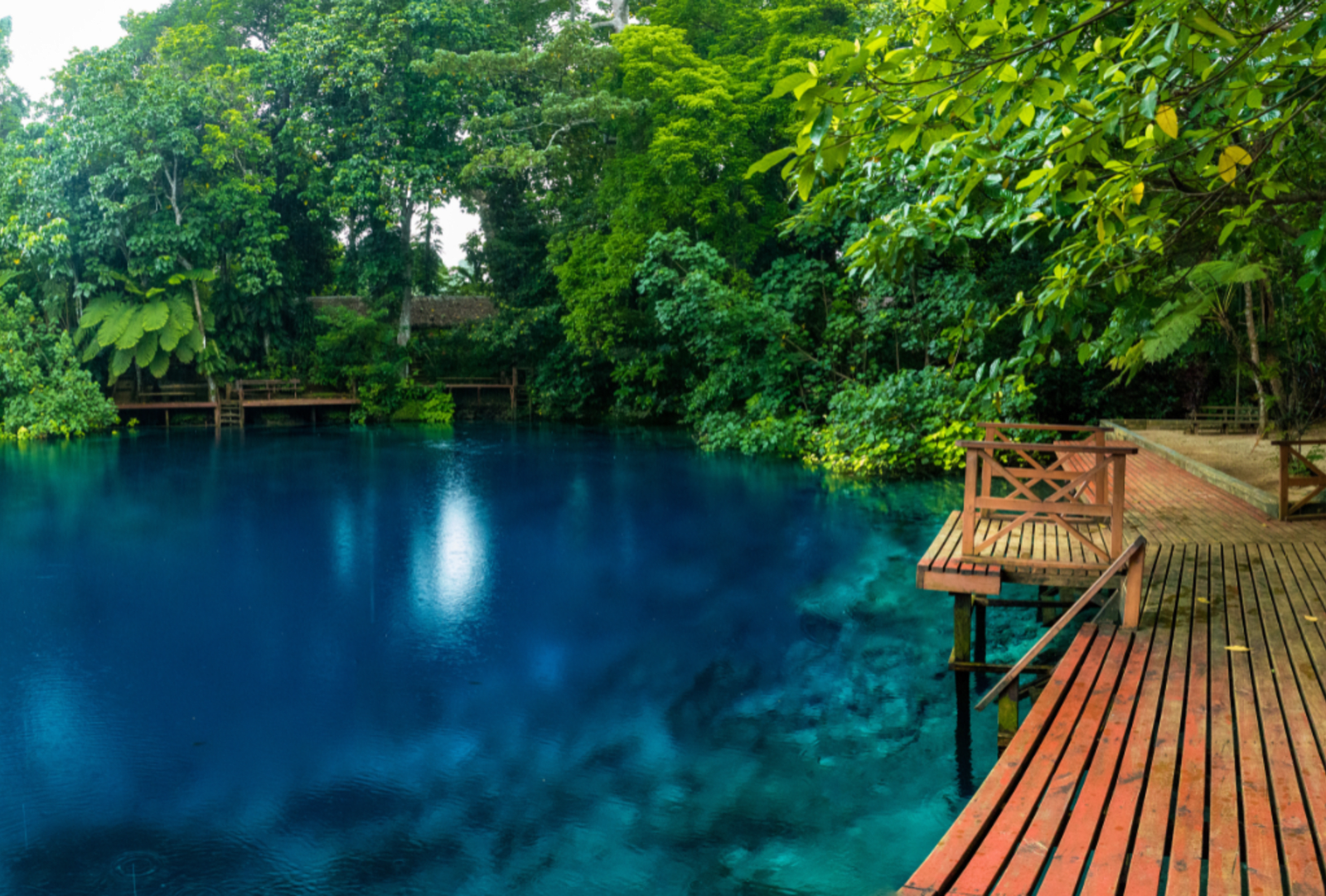 Nanda Blue Hole, one of Vanuatu's famed blue lagoons on Espiritu Santo
