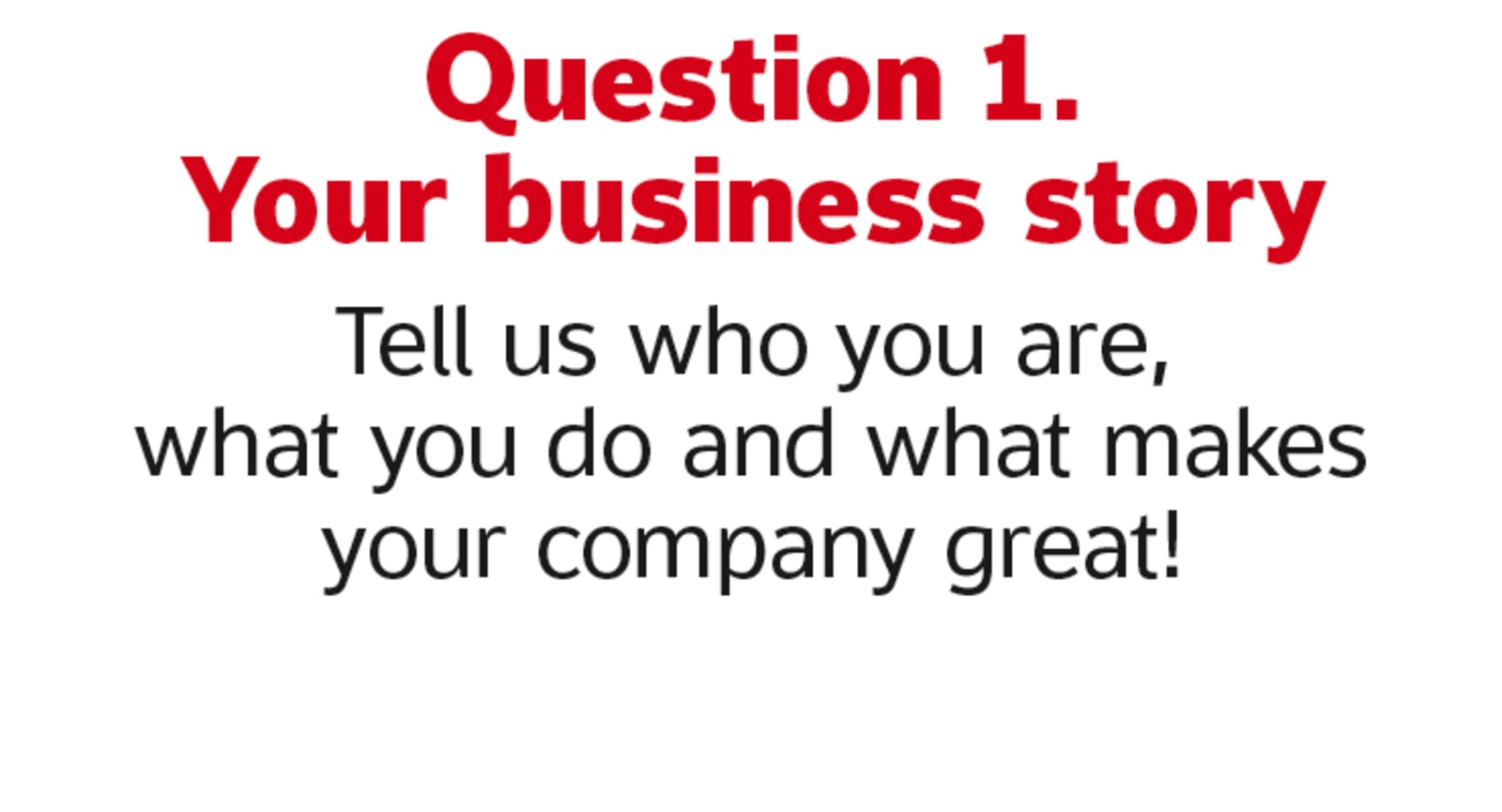 Your Business Story