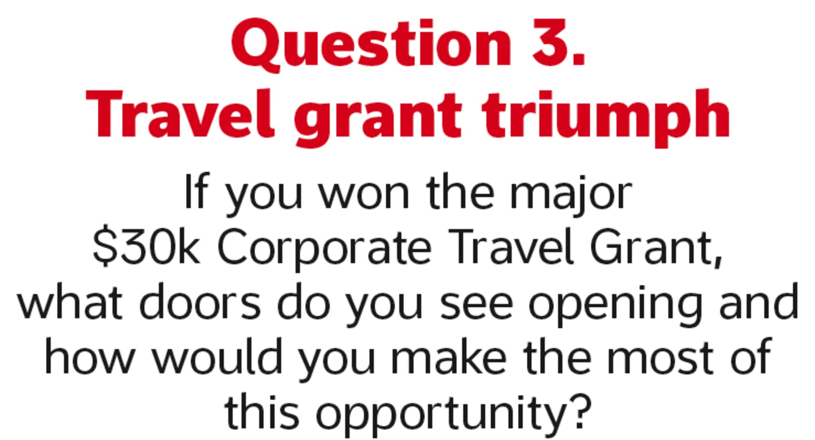 Travel Grant Triumph