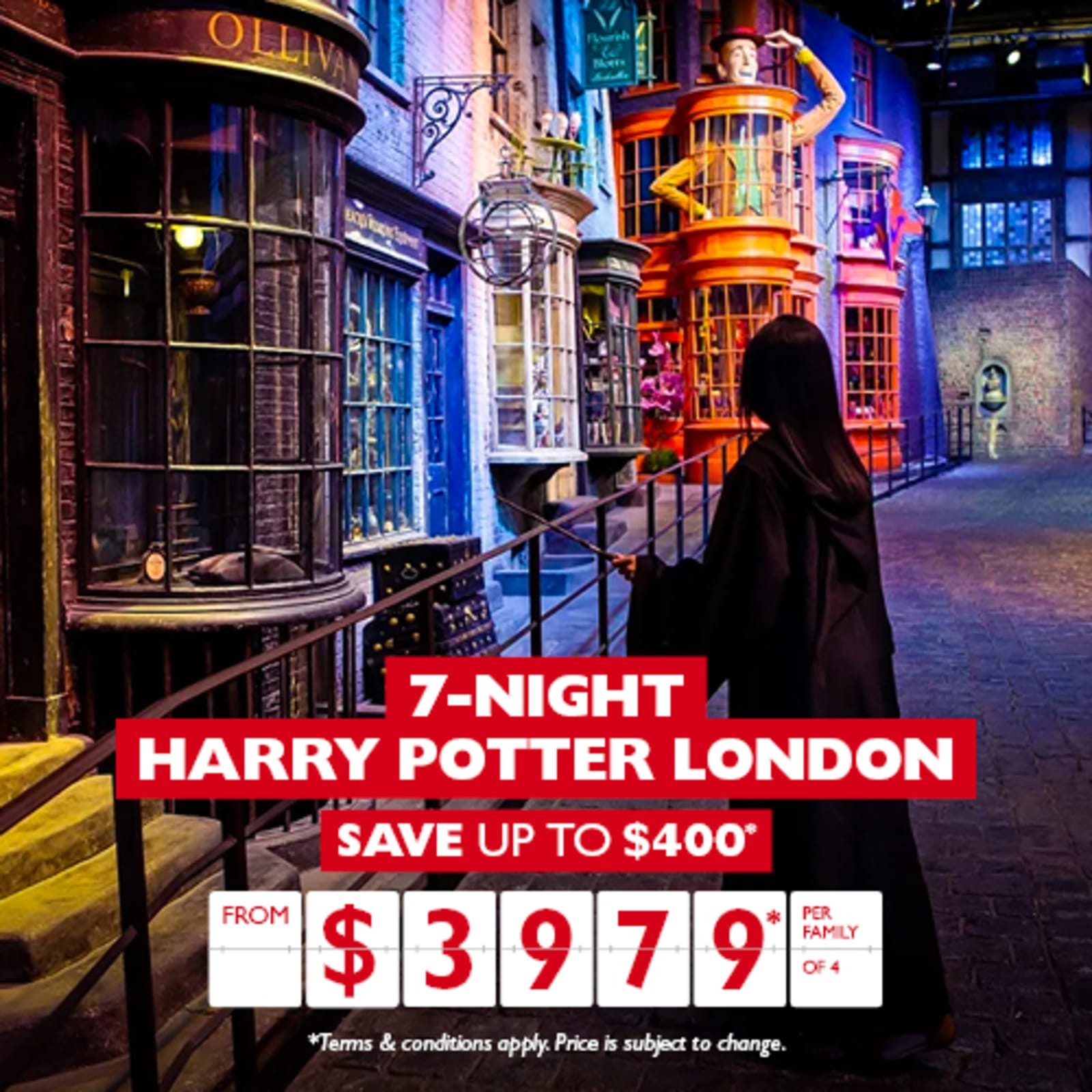 7-night Harry Potter London. Save up to $400* from $3979* per family of 4