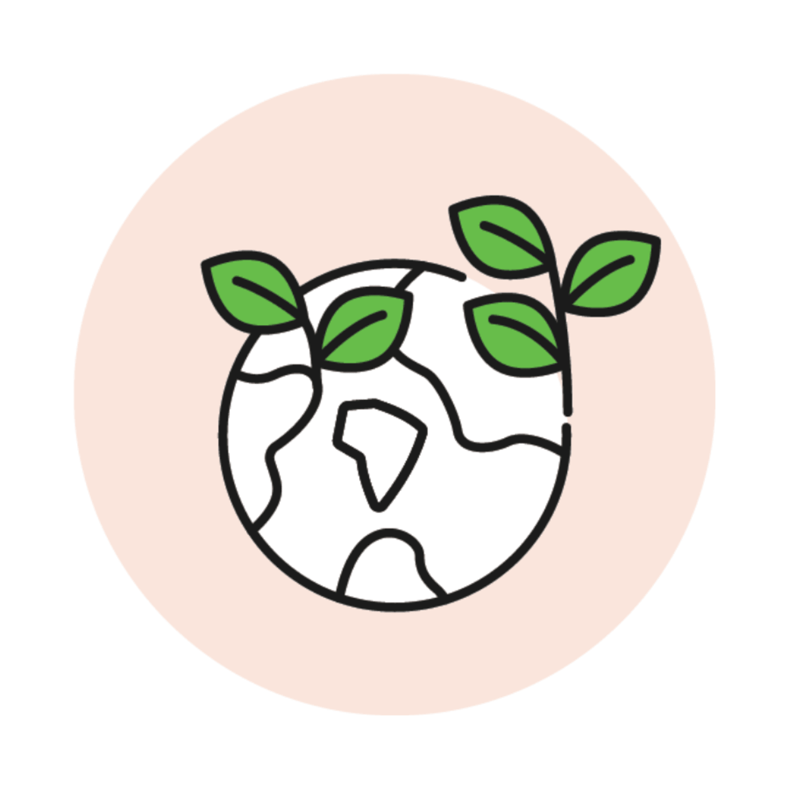earth icon with trees