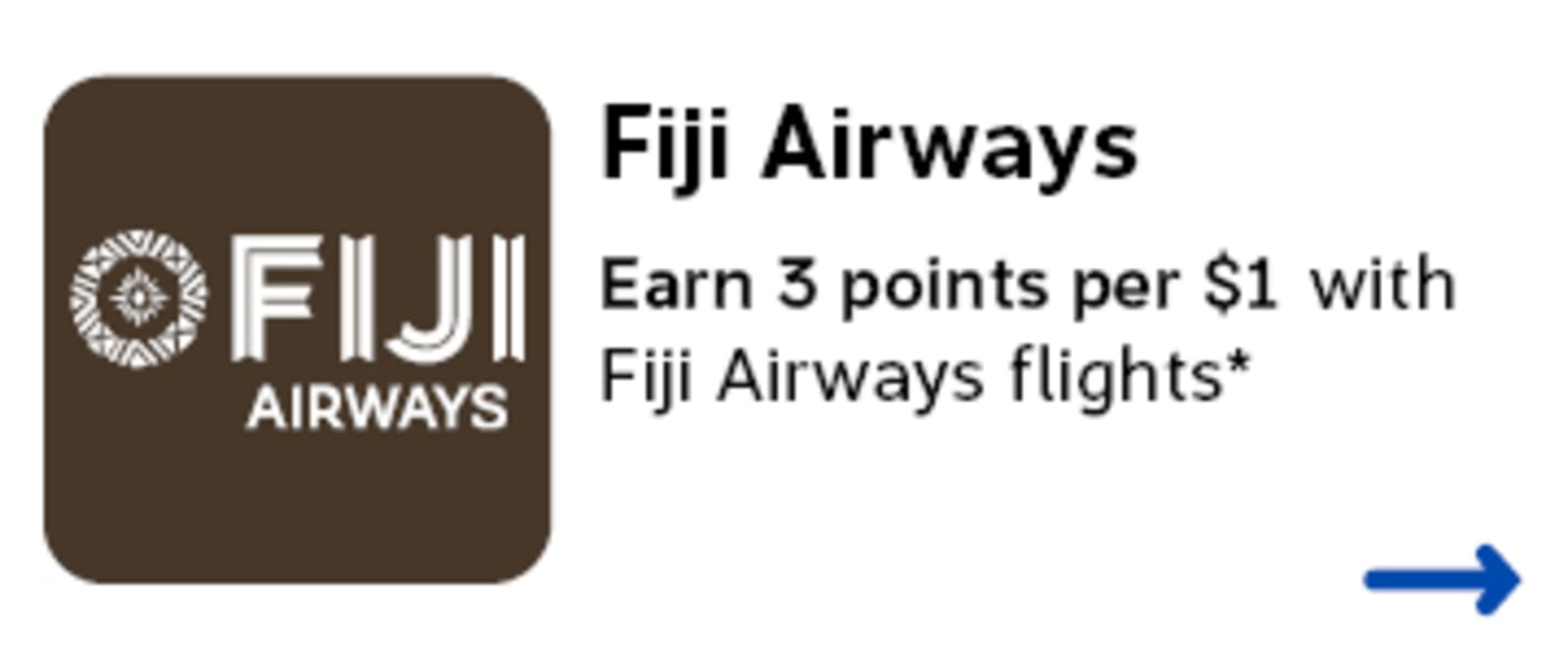 Fiji Airways: Earn 3 points per dollar with Fiji Airways flights